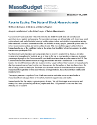 Race to Equity: The State of Black Massachusetts 2015