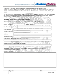 BPD Complaint Form